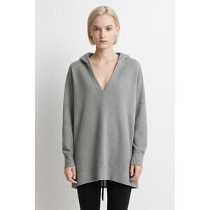 Michael Gabriel 100% Cashmere Avatar Knit Hooded Sweater in Gray